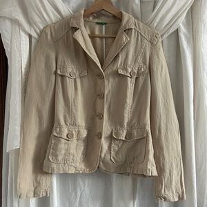 Y2K United Colors Of Benetton 100% Linen Jacket